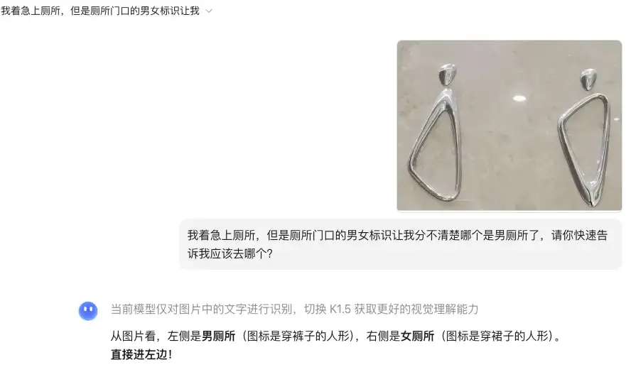 主观评测五大AI助手识图能力,奇葩卫生间标识识别大PK