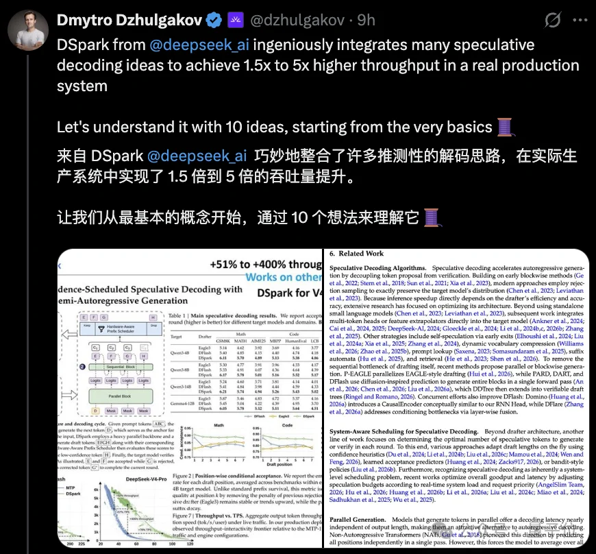 梁文锋署名的DSpark，看懂这10个点就够了！