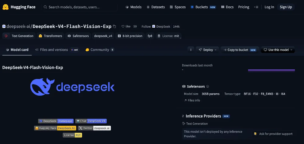 刚刚，DeepSeek-V4多模态模型开源