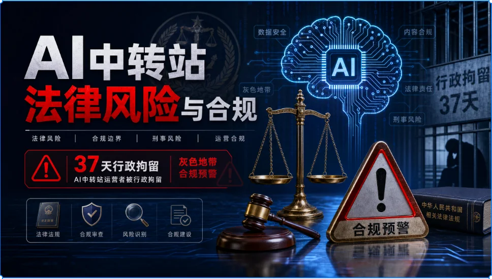 【AI犯罪案例分析】AI中转站站长被上海警方抓捕，灰色赛道的合规警示