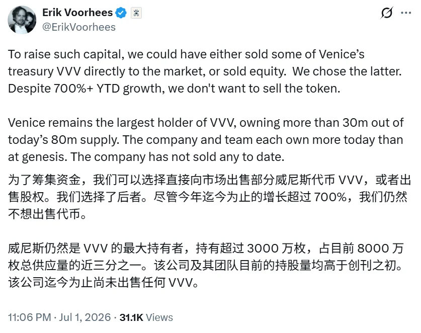 Venice AI完成6500万美元A轮融资,以隐私之名跻身独角兽丨News