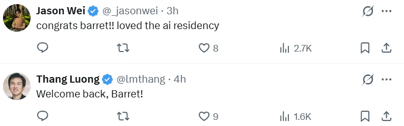 被开除的Thinking Machines CTO,又离开OpenAI回谷歌了