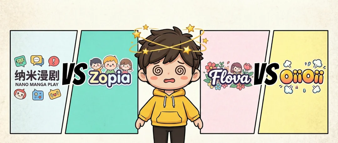 AI漫剧平台卷疯了: 纳米漫剧流水线 vs Zopia vs Flova vs OiiOii 哪家强?