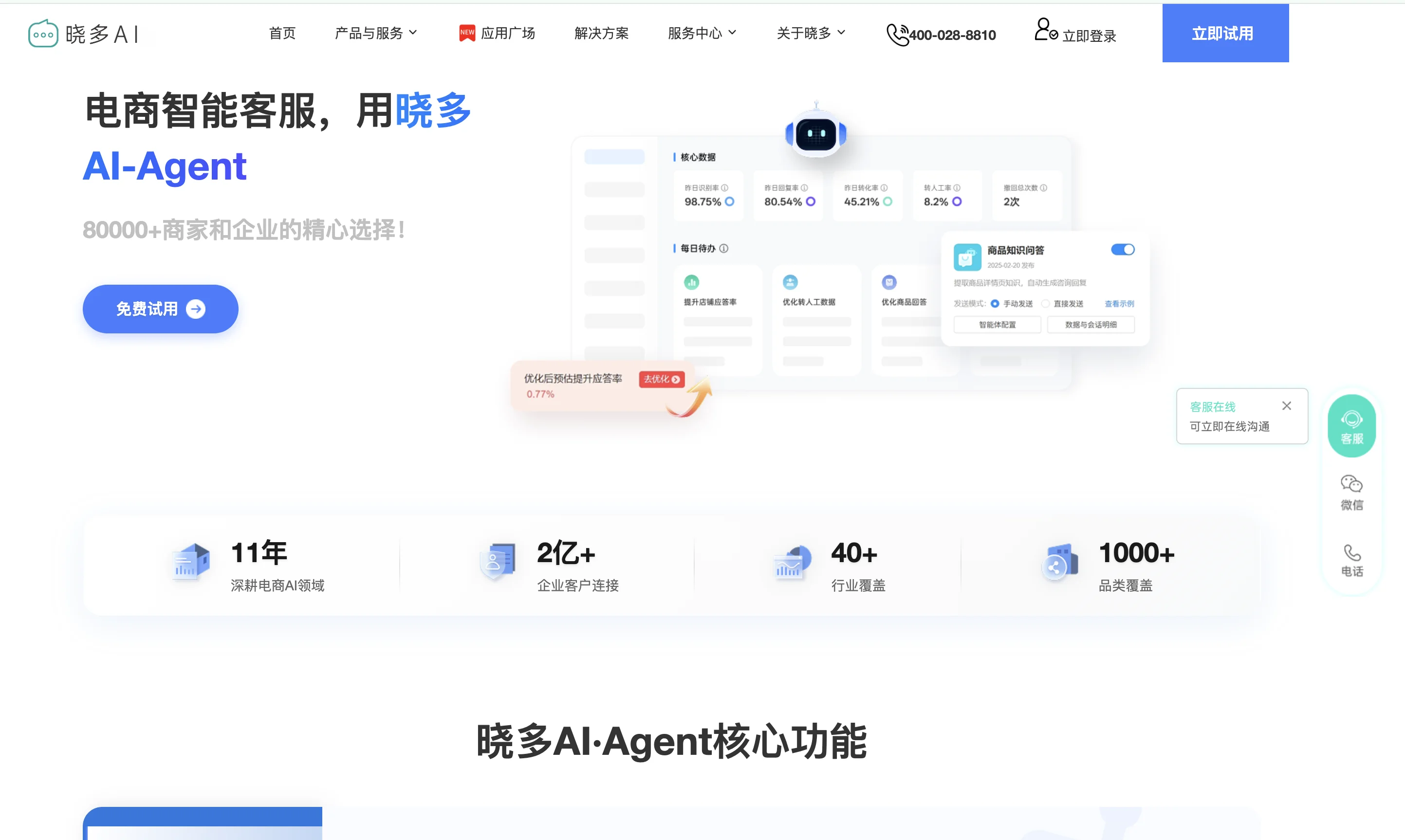 首发｜晓多科技的24小时在线AI助手，把智能客服做成了我们想要的样子