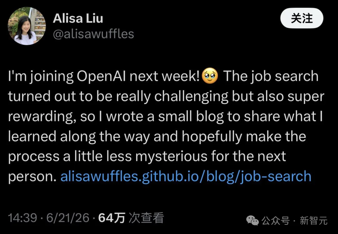UW天才少女官宣入职OpenAI！46场面试，地狱级求职笔记刷屏